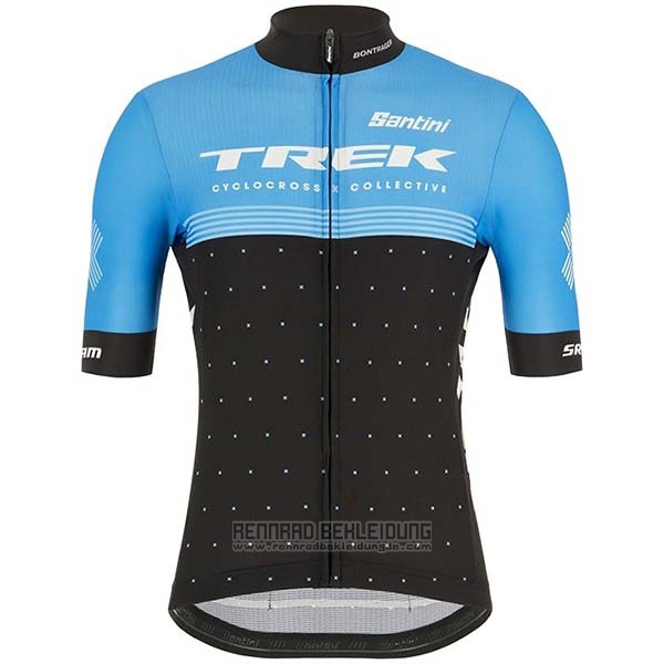 2020 Fahrradbekleidung Trek Blau Shwarz Trikot Kurzarm und Tragerhose - zum Schließen ins Bild klicken